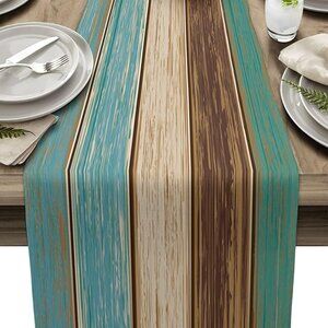 Cotton Linen Table Runner Dresser Scarves 108 Inches Extra Long Retro Rustic